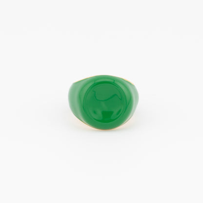 Green Enamel Ring