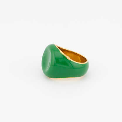 Green Enamel Ring